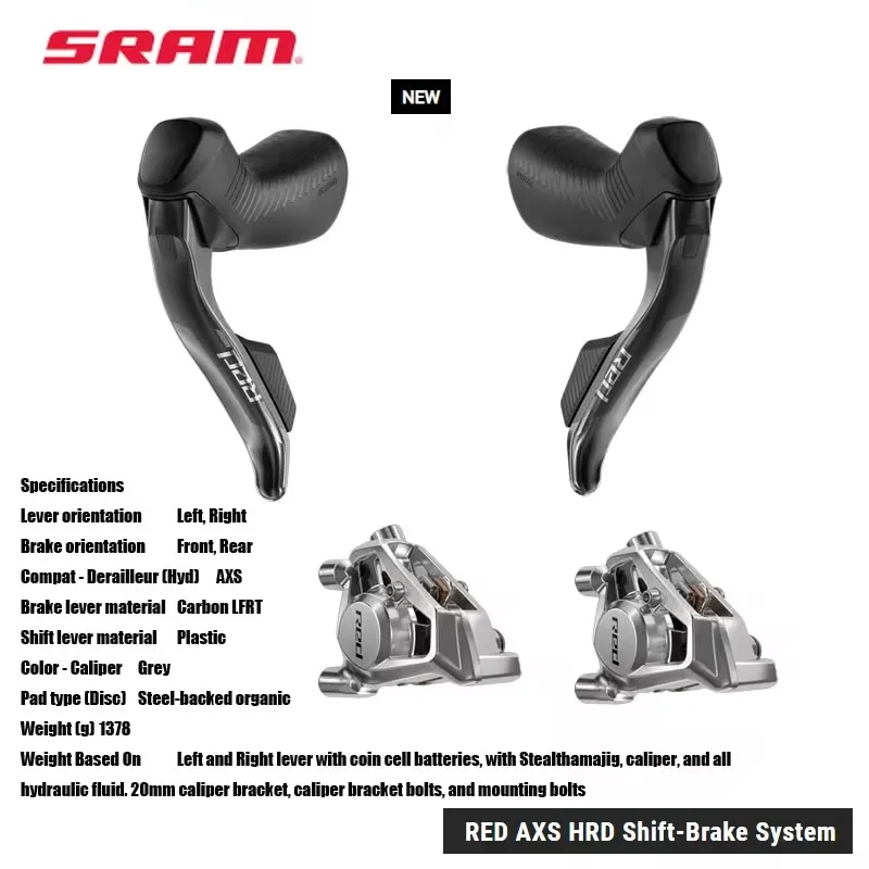 2025 SRAM RED XPLR AXS GROUPSET RED XPLR AXS Power Meter  RED XPLR AXS Rear Derailleur with battery and charger