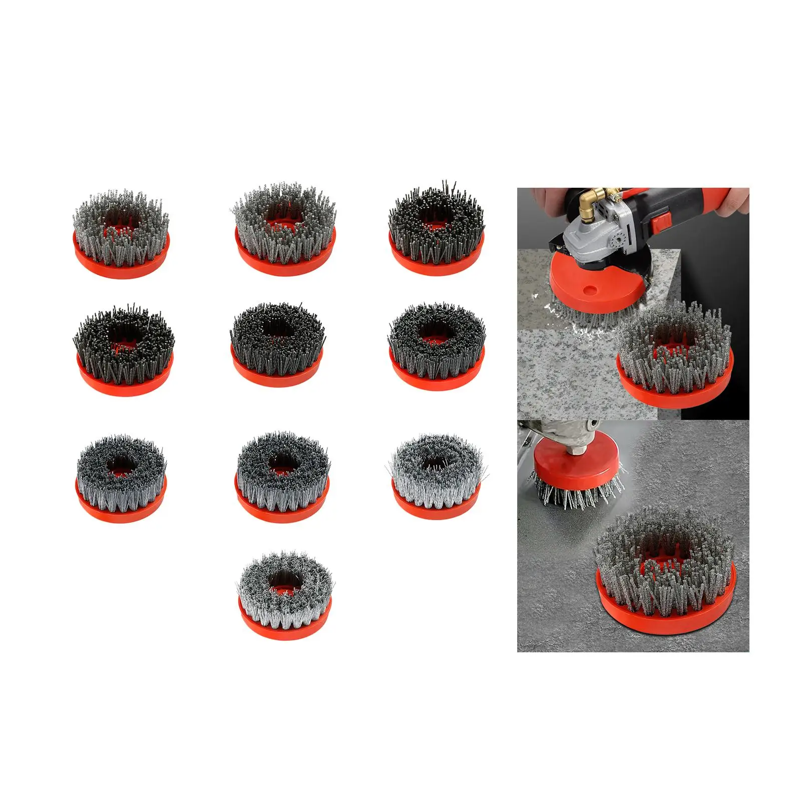 

110mm Abrasive Polishing Brush Round Accessory Thread M14 for Angle Grinder