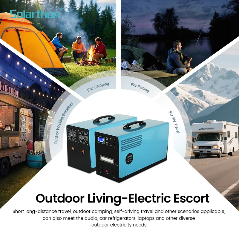 Portable Solar System 500W 1000W 1500W Multifunction All In One Solar Powered Generator Portable Power Station