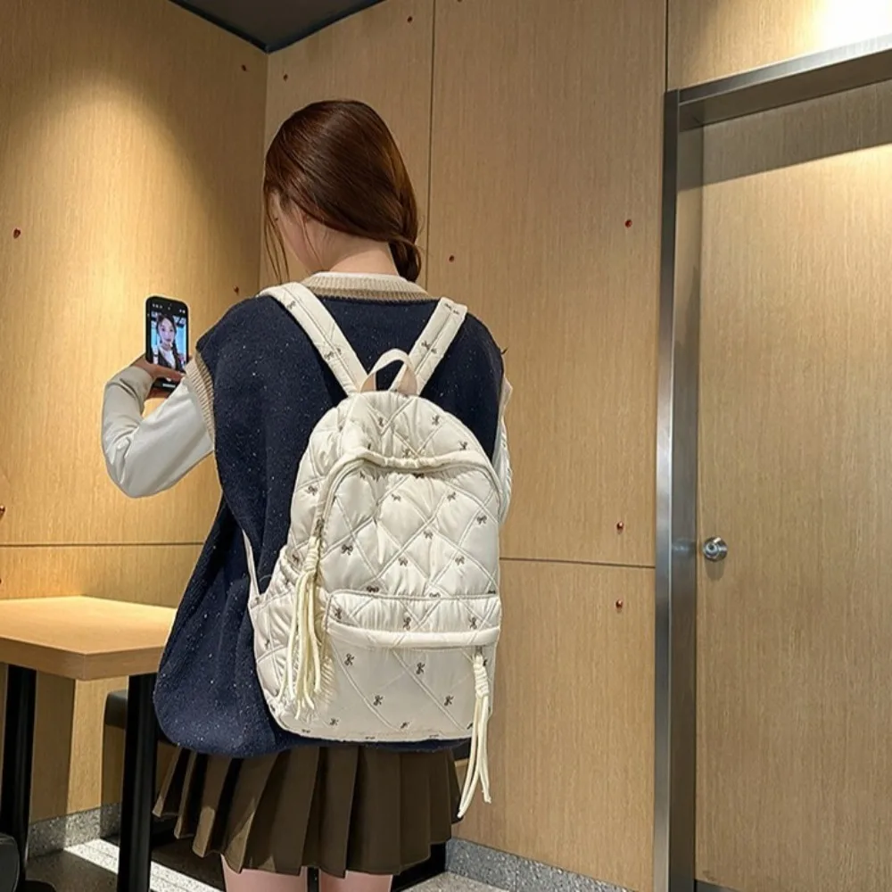 Nuovo zaino scolastico per bambini di grande capacità Zaino leggero per studenti con fiocco Borsa per laptop Forniture per l'apprendimento