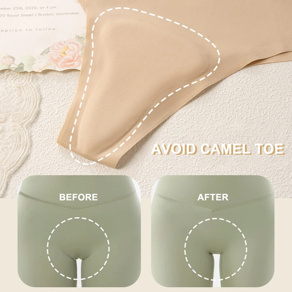 3Pcs Avoid Camel Toe Panties Seamless Thong Panties Camel Toe Concealer Cover C… - Image 2