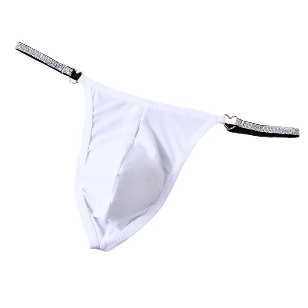 Mens Shiny Heart Ring Thong Low Rise Bulge Pouch Comfortable Sexy Underwear  Glitter Straps Nightwear Lingerie
