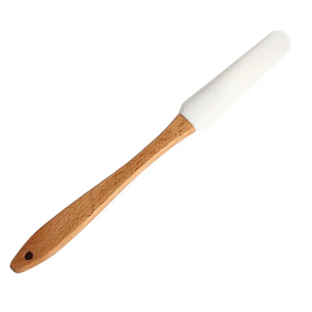 

Wood Handle Silicone Icing Batter Mixer Frosting Kitchen Cake Smoother Pastry Tool Cream Spatula Baking Scraper