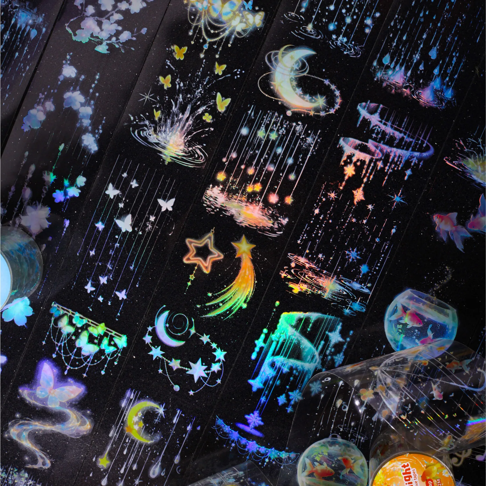 10pcs/lot Decorative Adhesive Tapes Rainy Night Decorative Scrapbooking DIY Paper Japanese Stickers