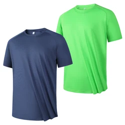 2pcs Quick Drying Men's Running T-shirt Fitness Sports T Shirt Gym Training Tees Breathable Jogging Casual Sportswear Unisex Top