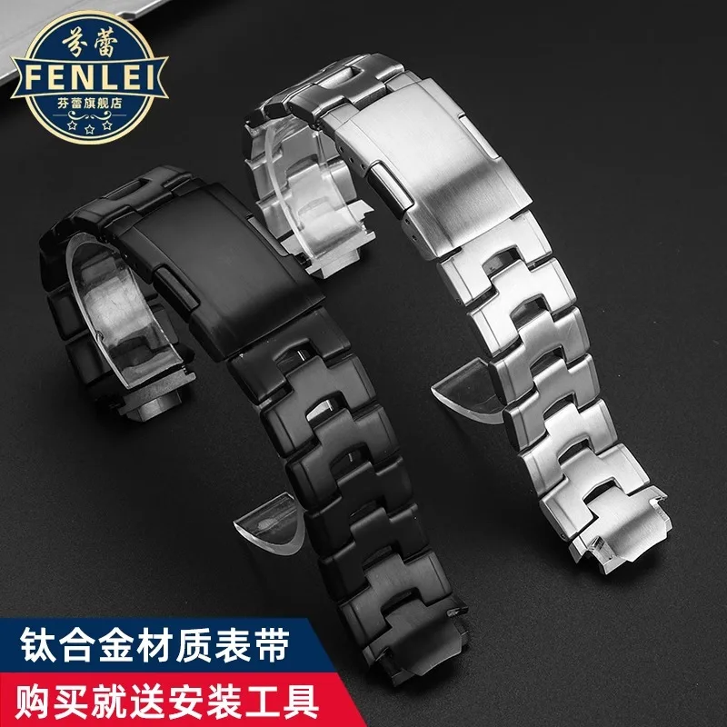 For Tissot Racing Watch Strap Bicycle Race Special Edition T111.417A T111.417 Titanium Stainless Steel Watch Band Chain Men 18mm