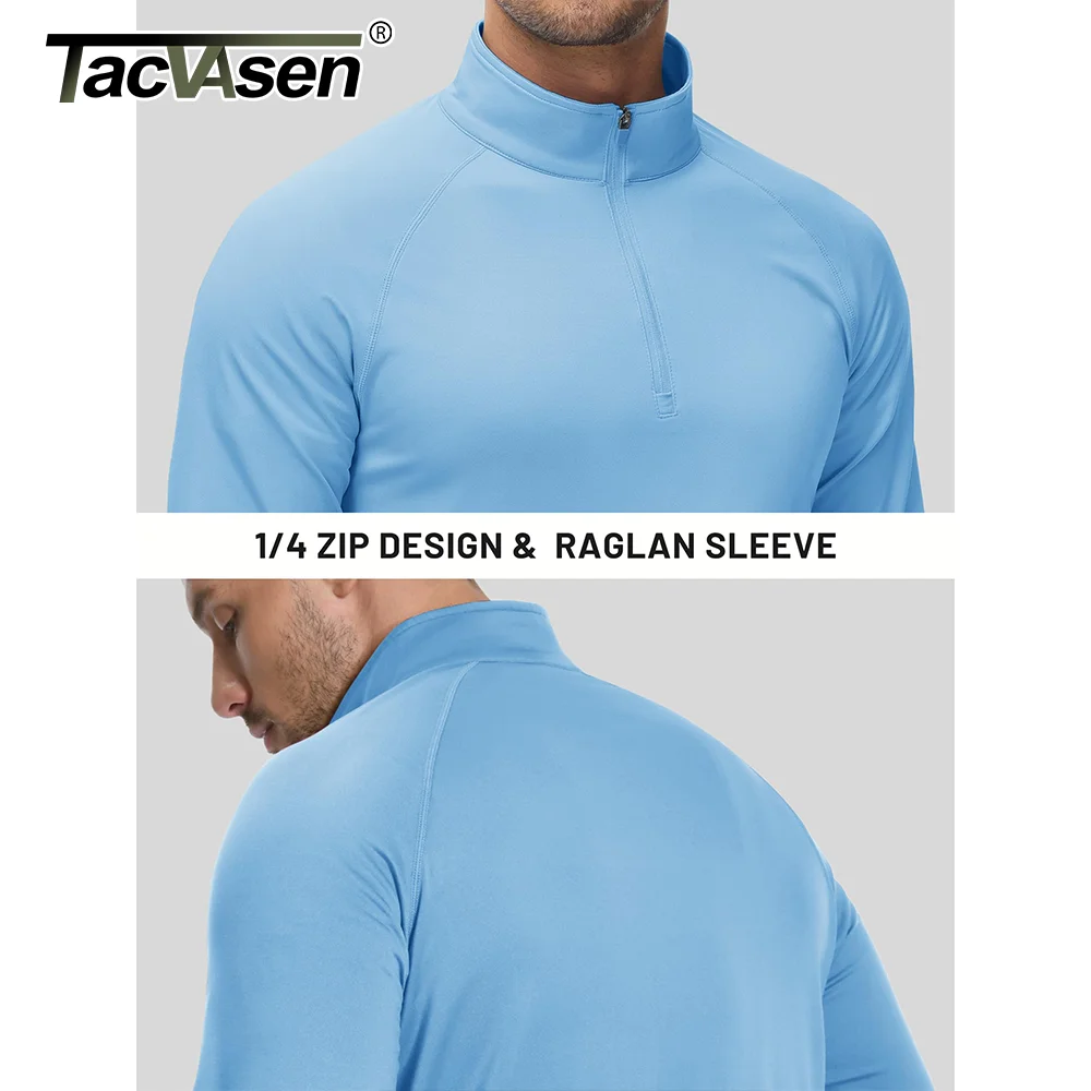 تاكاسين-تيشيرتات مبطنة صوفية حرارية للرجال ، قمصان طويلة الأكمام ، خارجية وجري ، بلوفر رياضي ، مشي لمسافات طويلة وسحاب