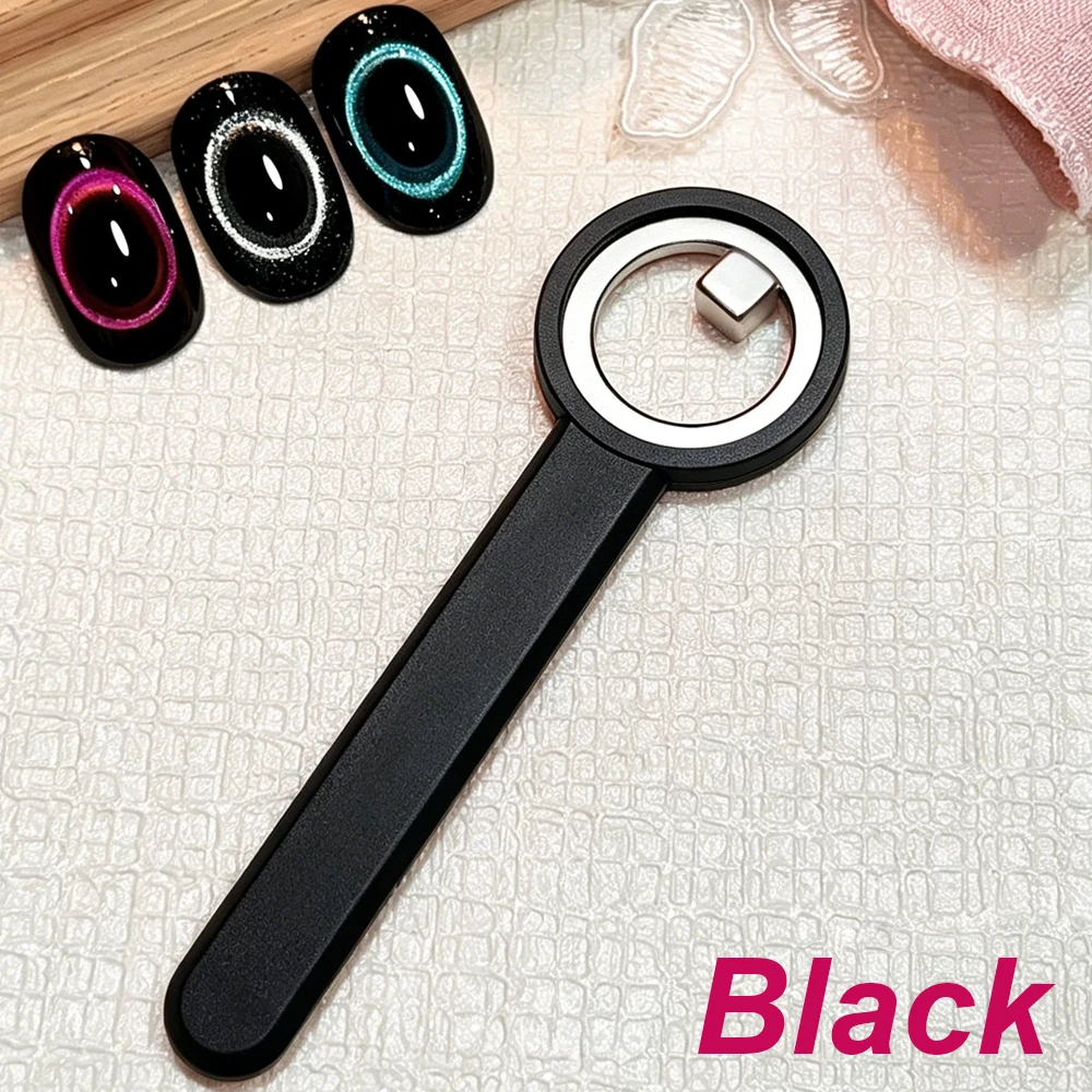  Glasperlen speziell für Katzenauge, rosa Nagel-Magnetstab, neu verbessertes Nagellack-Kleber-Magnetstab, Doppelkopf-Magnetwerkzeug