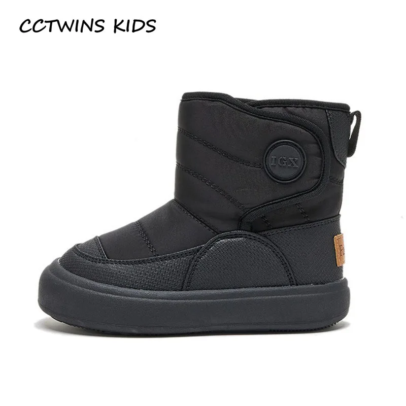 

Kids Snow Boots Winte Boys Fashion Brand Short Ankle Boots Toddler Girls Warm Fur High Top Shoes Children Waterproof Soft Sole