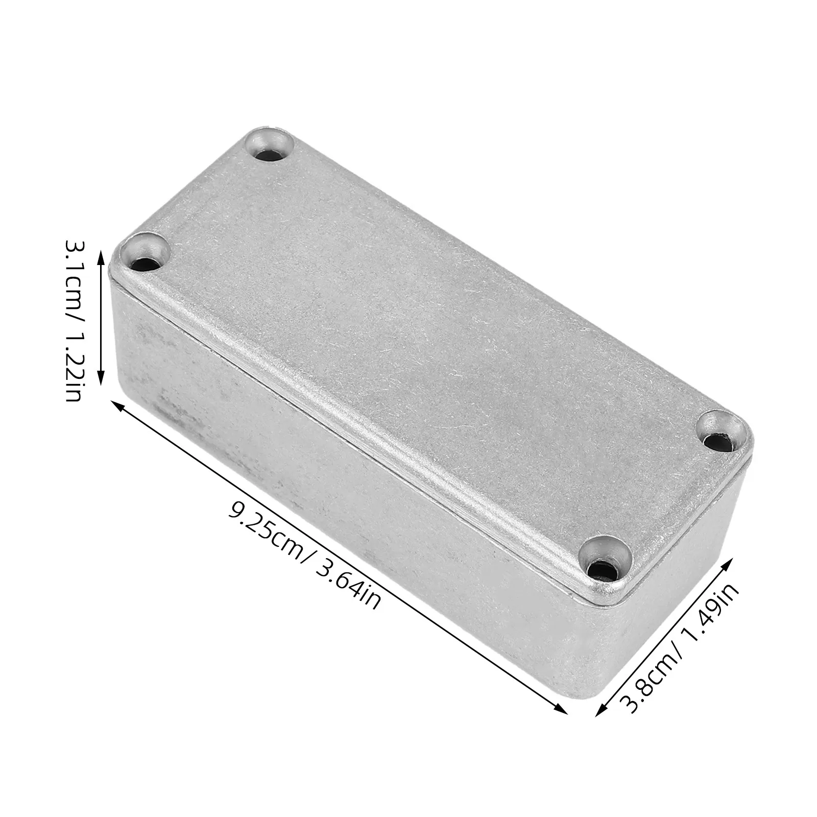 3Pcs Diecast Guitar Pedal Enclosure Aluminum 1590A 92x38x31mm Unfinished DIY Effects Stomp Box Protective Electronics Box