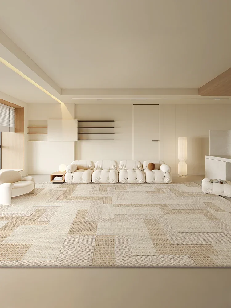 Geometric Cream Carpet Beige Large Size Living Room Carpets Luxury Home Decoration Rugs Easy To Clean Non-Slip Bedroom Rug ковер