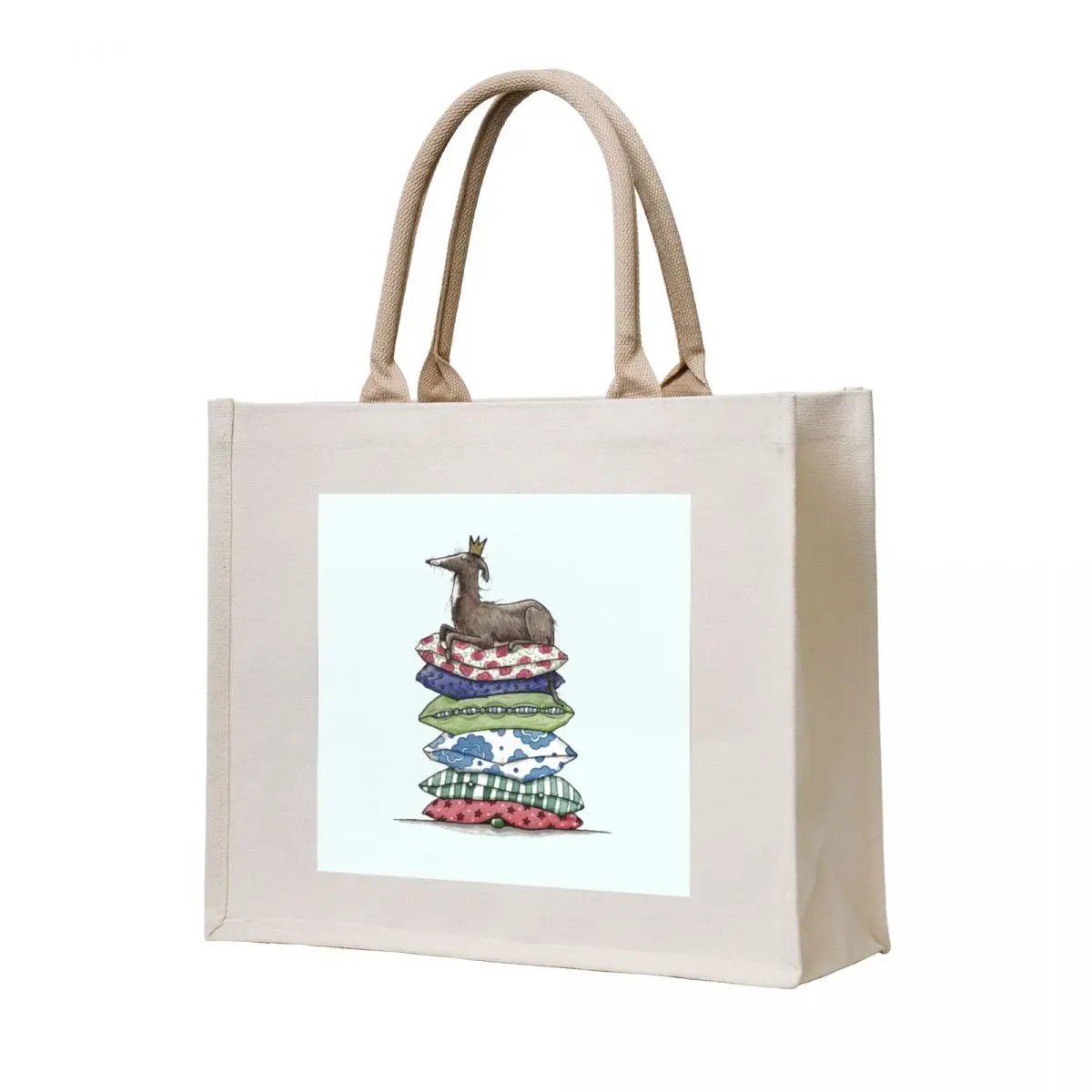 

Princess On The Pea - Greyhound - Galgo - Whippet Italian Greyhound Tote Bag shopping cart bags Shopper bag