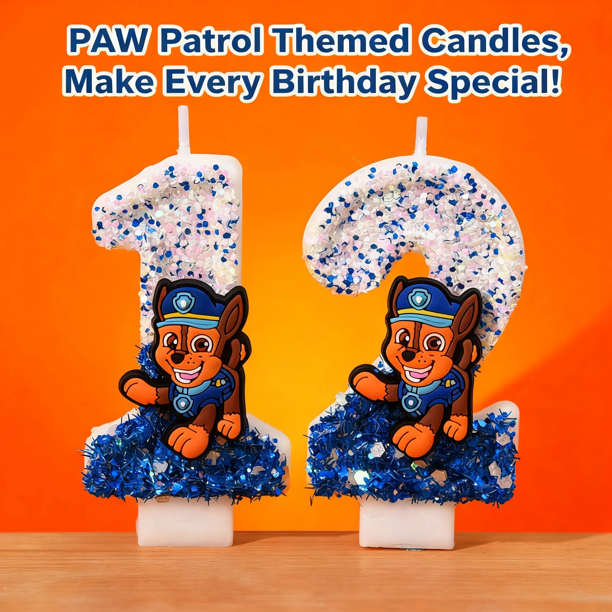 Paw Patrol Cartoon Number Cake Candles 0-9 Anime Characters for Kids Happy Birthday Baby Shower Supplies Party Decoration