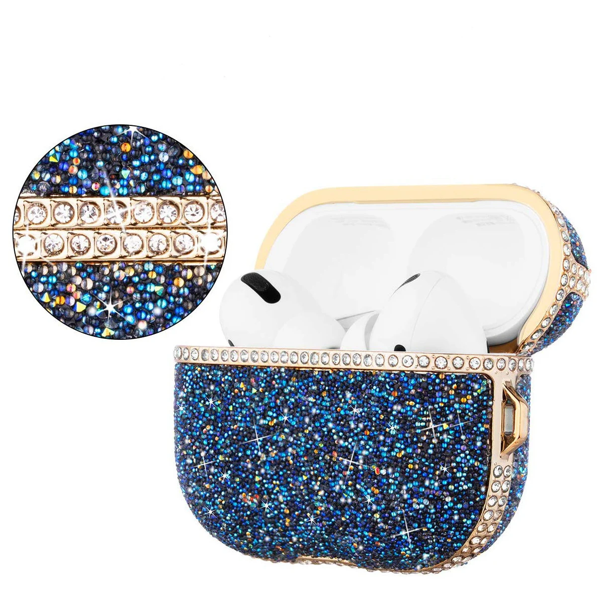 

Suitable For Airpods Pro Protective Cover Star Diamond Apple Headphone Case Cover Plating Flash Diamond Crystal Inlay Diamond