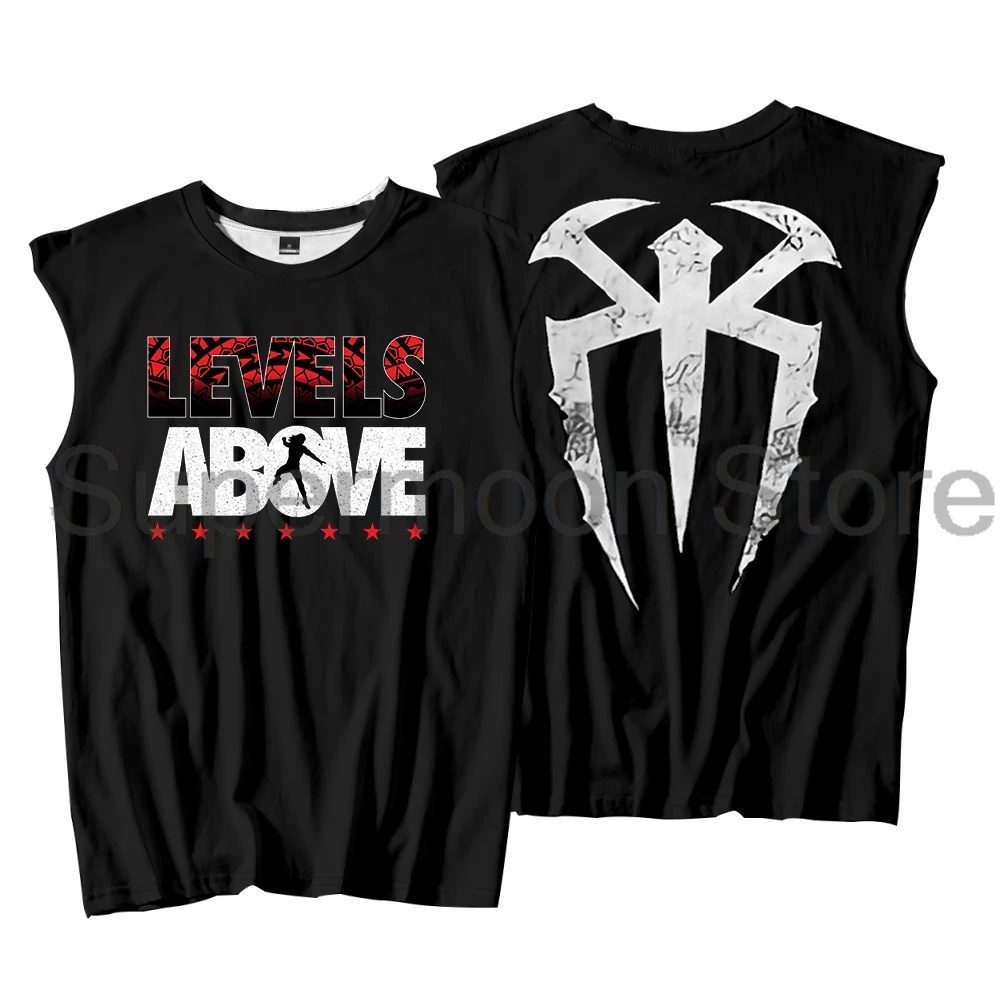 Roman Reigns Levels Above Tank Tops Unisex Sleeveless Sport Gym Vest Women Men Streetwear Trendy Outdoor Sportwear