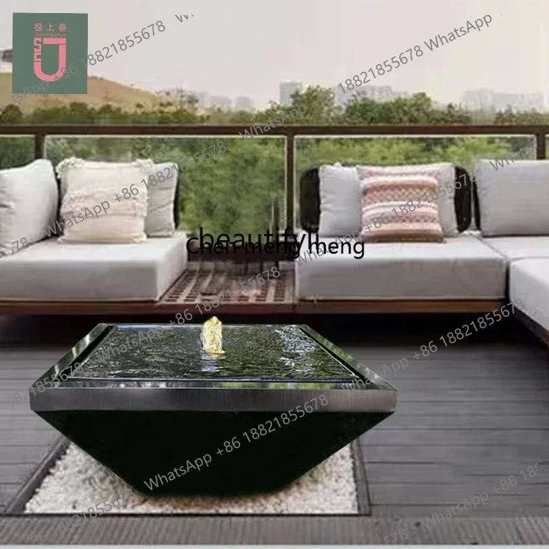 

ss26 Flowing water fountain water system modern courtyard garden villa landscape club home water feature ornament