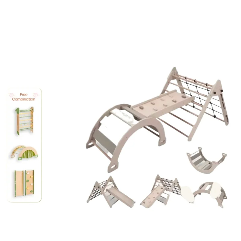 Pickpocket Triangle Set Indoor Climber Gym Foldable Wooden Triangle Ladder