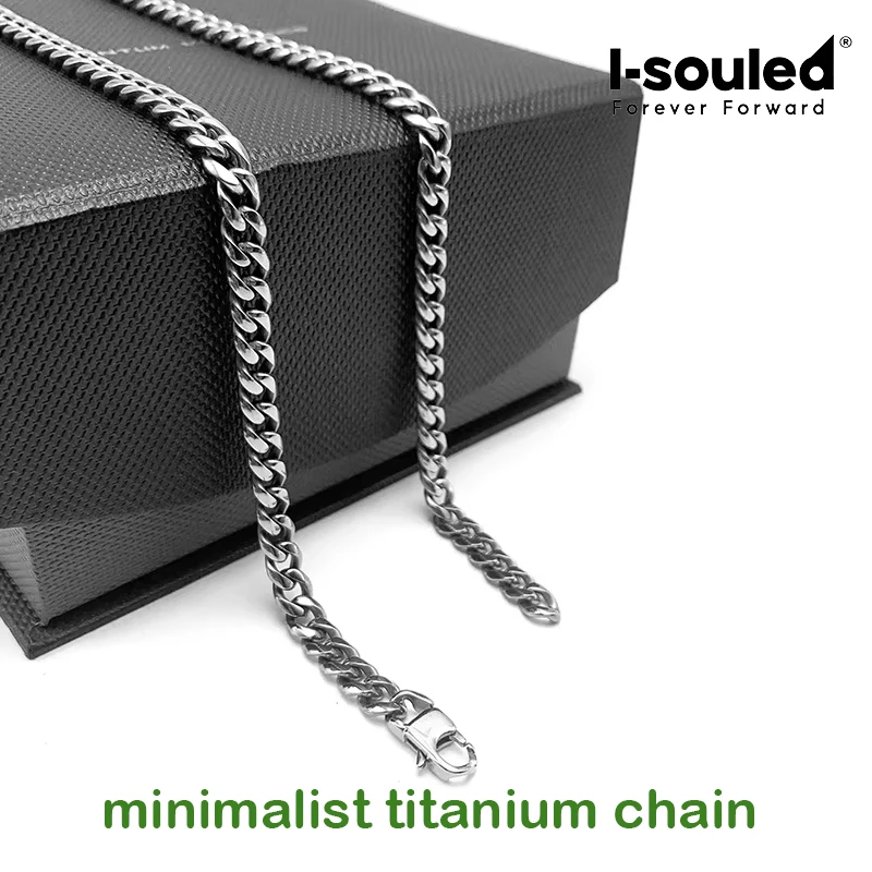 Hypoallergenic Pure Titanium Necklace Lightweight Jewelry Gift for Sensitive Skin