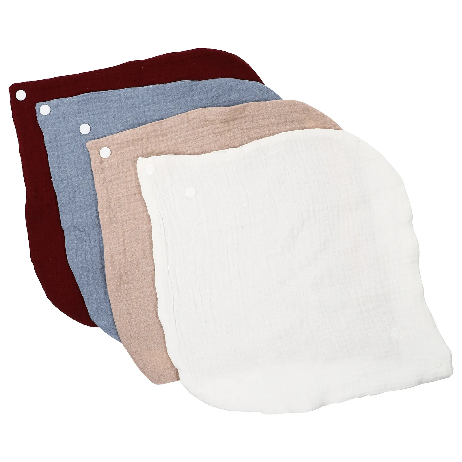 

4Pcs Baby Bib Cotton Comfortable Soft Drool Towels Infant Feeding Burp Cloths Lightweight Kids Saliva Towels Cotton Bib