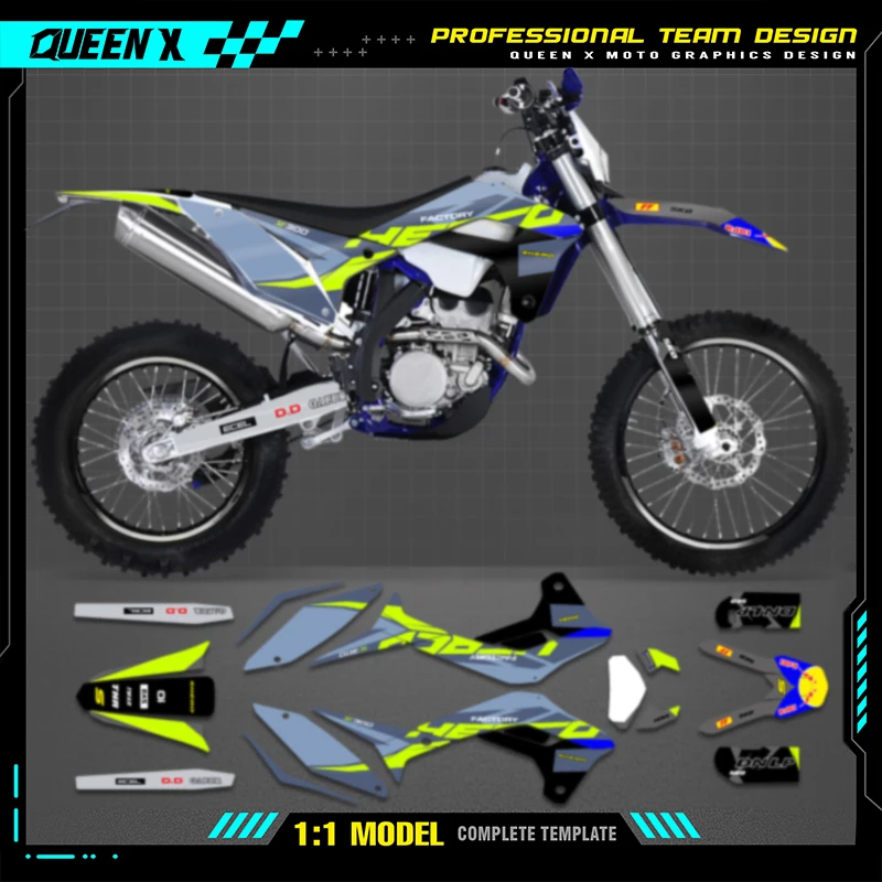 

Queen X MOTOR Custom Team Motorcycle Graphics Decals Stickers Kit For Sherco Decal 2017 2018 2019 2020 SE SEF