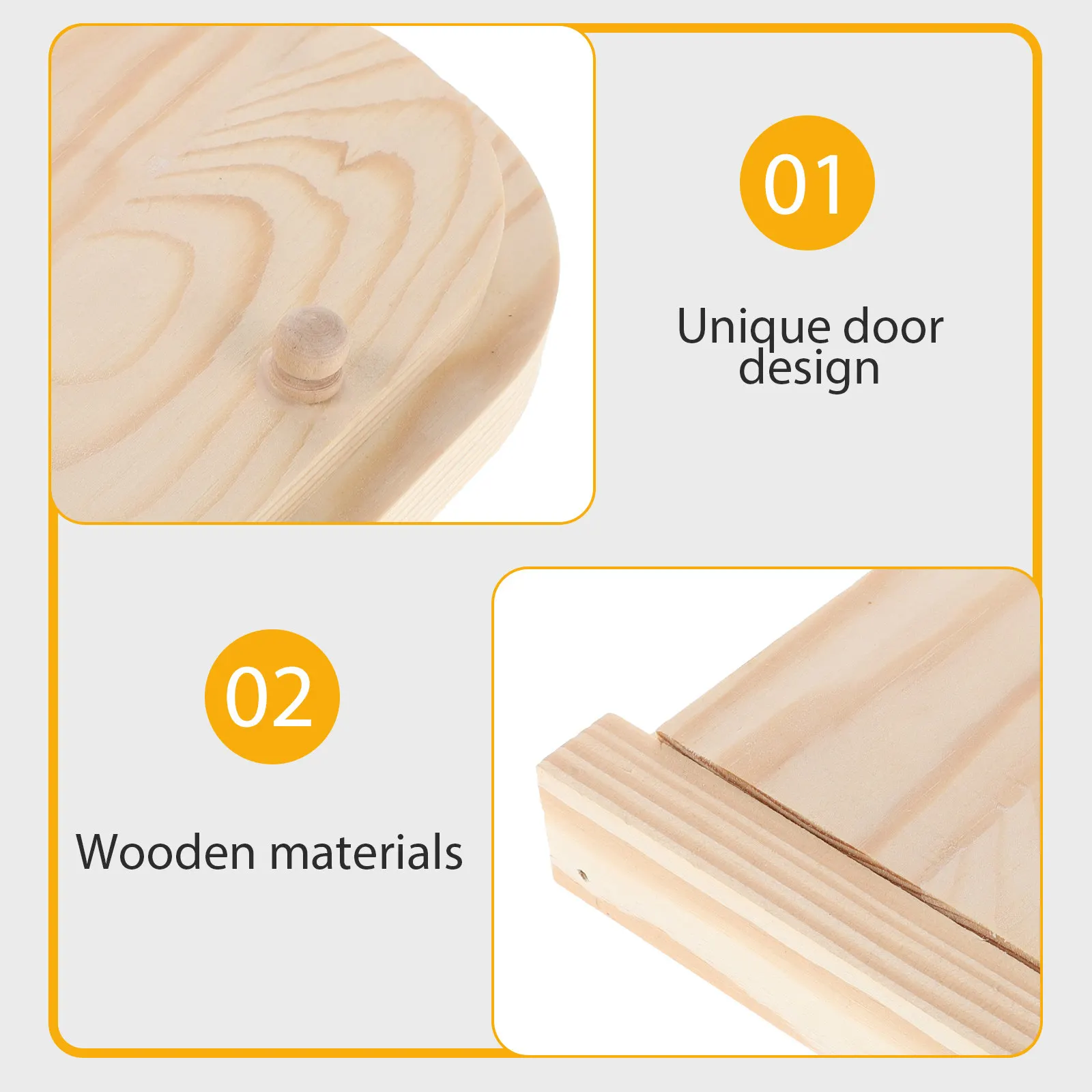 Wooden Fairy Door Outlet Cover Plate Self-Adhesive Child Safety Light Switch Guard Decorative Wall Plate Protector for Bedroom