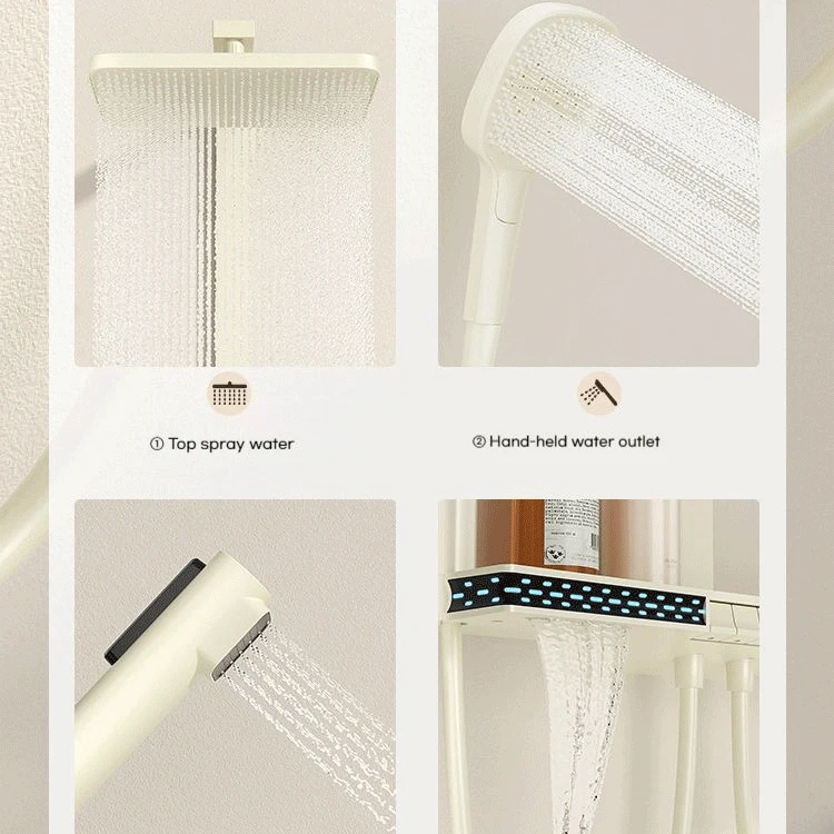 Set doccia da bagno digitale per pianoforte Illuminazione ambientale Sistema doccia da bagno digitale caldo freddo Accessori per rubinetti da bagno a cascata