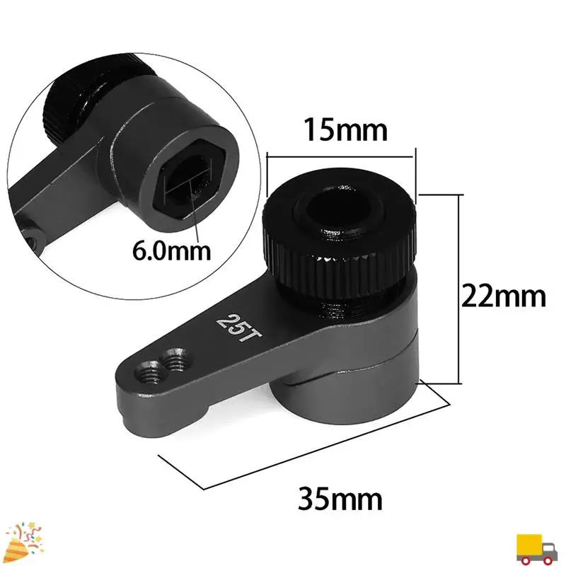 Aluminium Lente Lossen 25T Servo Arm Voor Axiale 1/10 RBX10 Capra RC Auto