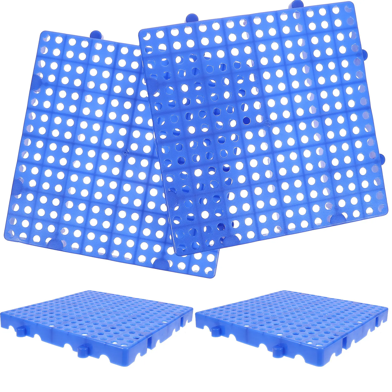 

4Pcs Plastic Interlocking Outdoor Patio Tiles Non-Skid Garden Flooring Hollow Drainage Design for Balcony Yard Backyard Grass Or