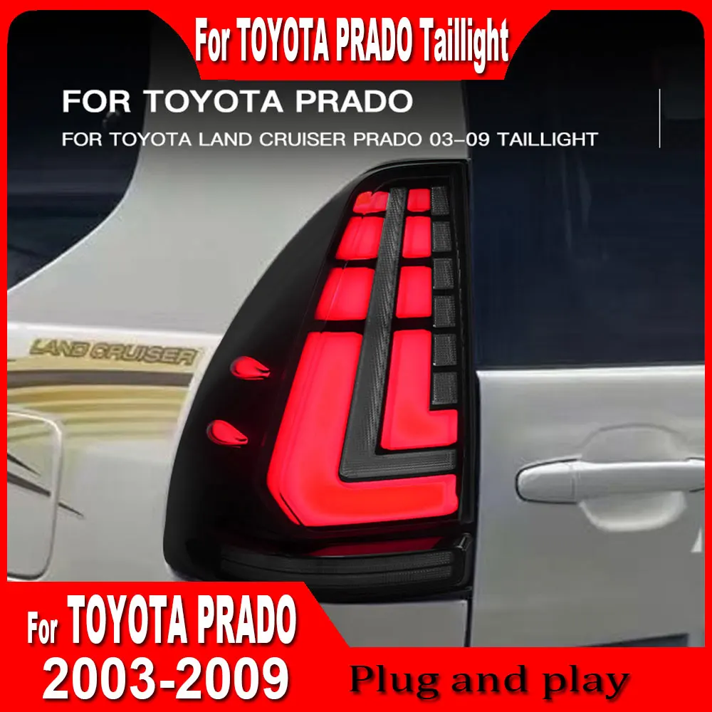 Pair Car LED Tail Light For Toyota LAND CRUISER PRADO 120 FJ120 2002 2003 2004 2005 2006 2007 2008 2009 Rear brake Turn Signal