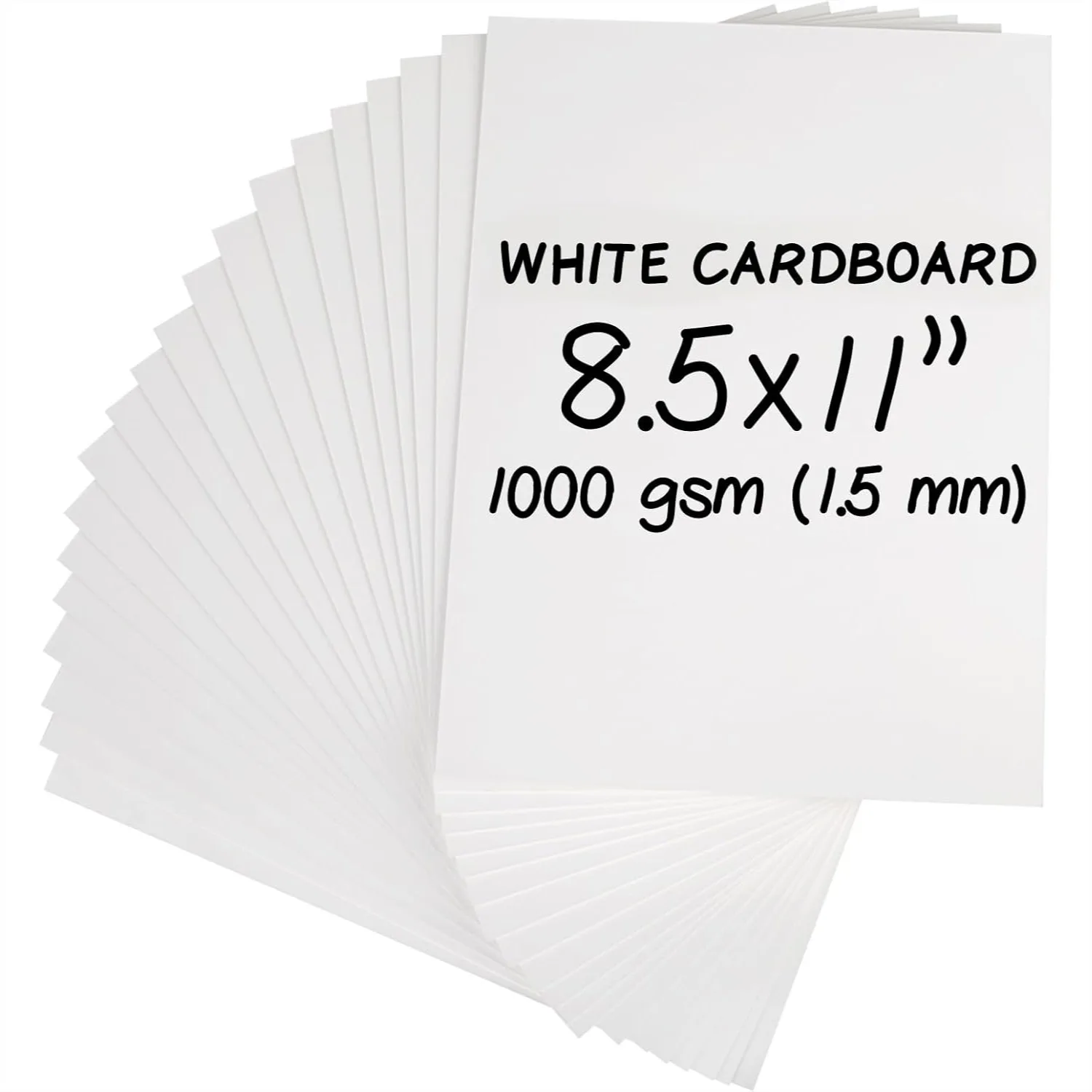 

Heavy-Duty Cardboard Sheets 8.5x11in 1000gsm 20-Pack for Book Binding, Crafts, Backing Boards, Sturdy Alternative to Chipboard