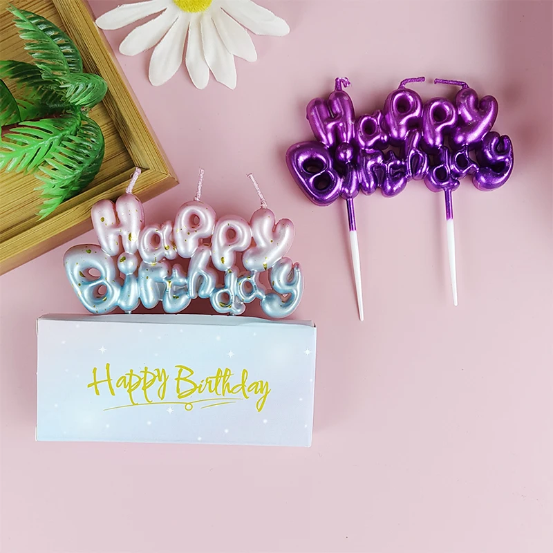 Happy Birthday Cake Decoration Happy Birthday Letter Candle Love Creative Birthday Cake Decoration