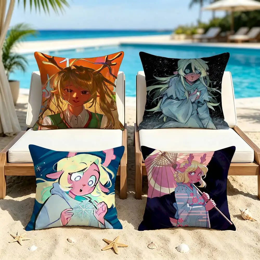 N-Noelle Holiday Deltarune G-Game Square Pillow Case Multi Sizes For Car Home Bedroom Decor Custom Valentine Gifts
