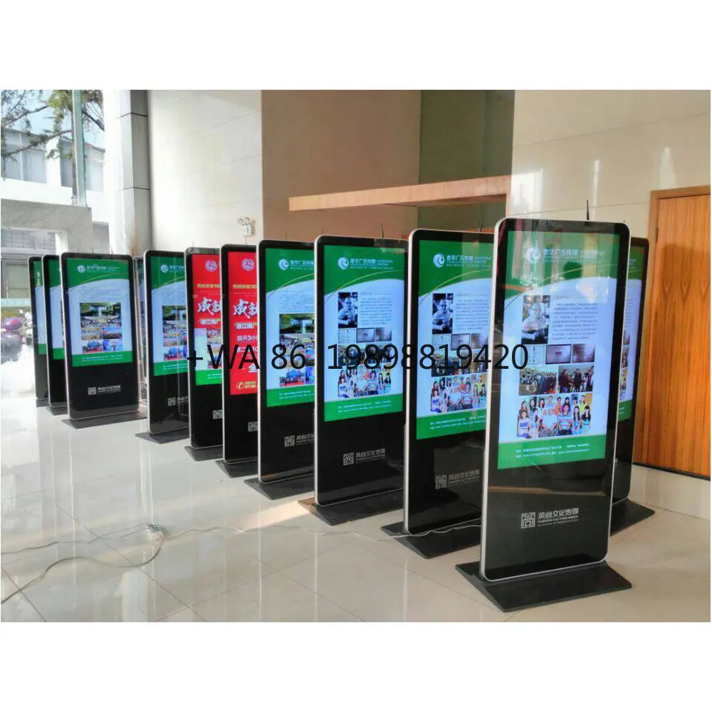 Pemutar Iklan LCD 4K Layar Sentuh Digital Signage untuk Pusat Perbelanjaan Inch Indoor Android
