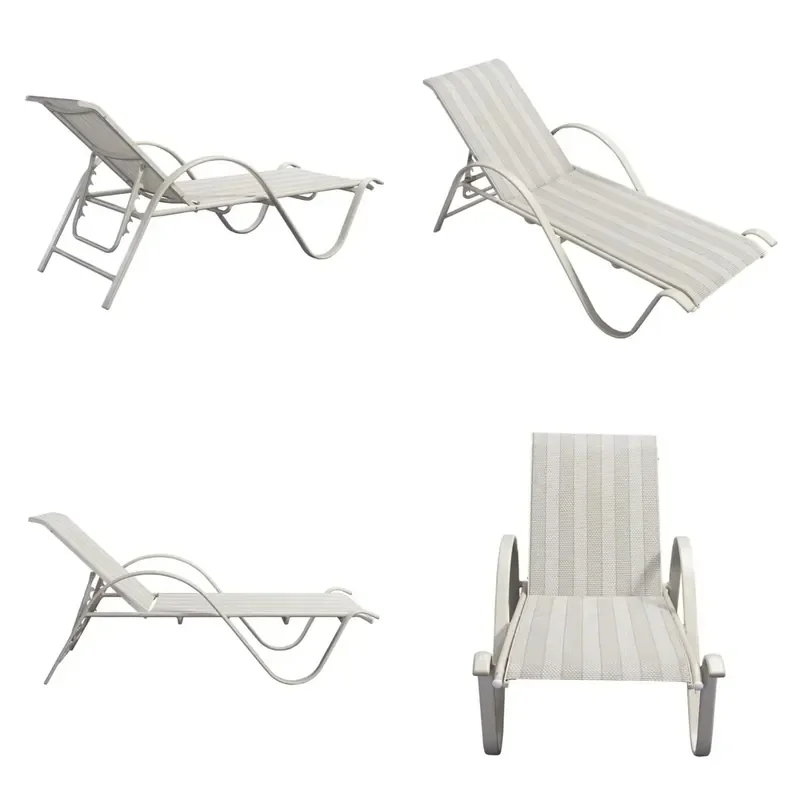 Modern Outdoor Aluminum Chaise Lounge for Patio Garden Pool Sun Loungers Furniture Teslin Lounger Chairs