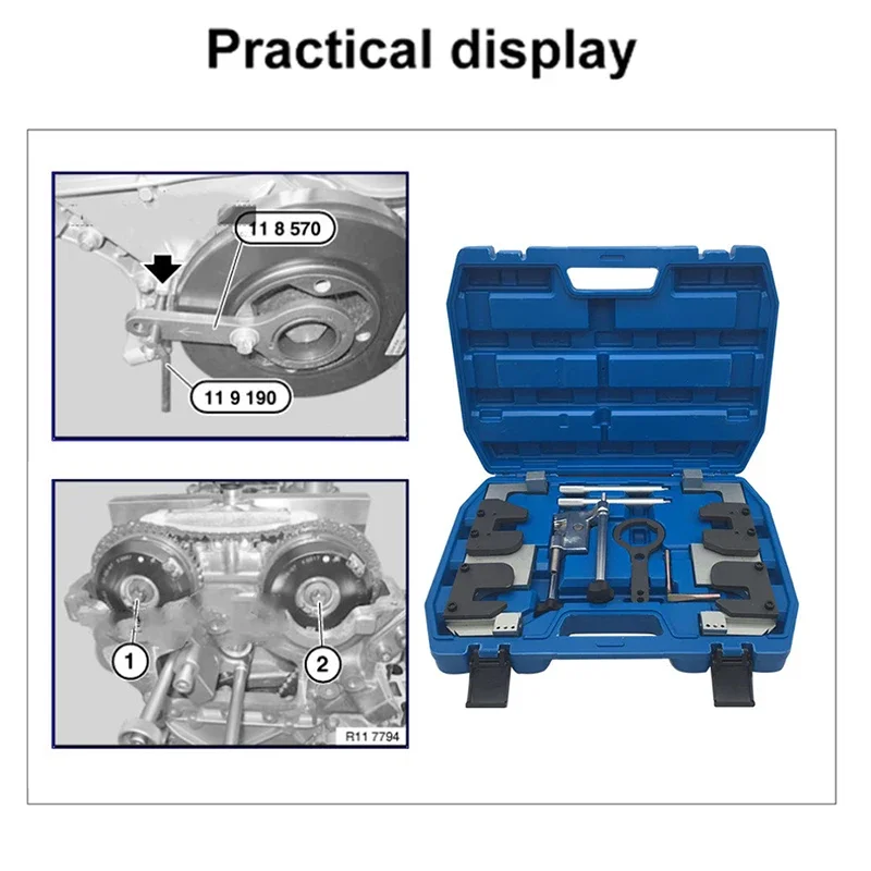 

Engine Camshaft Alignment Timing Locking Tools Kit For BMW S63 M3 M5 Timing Special Tool Set