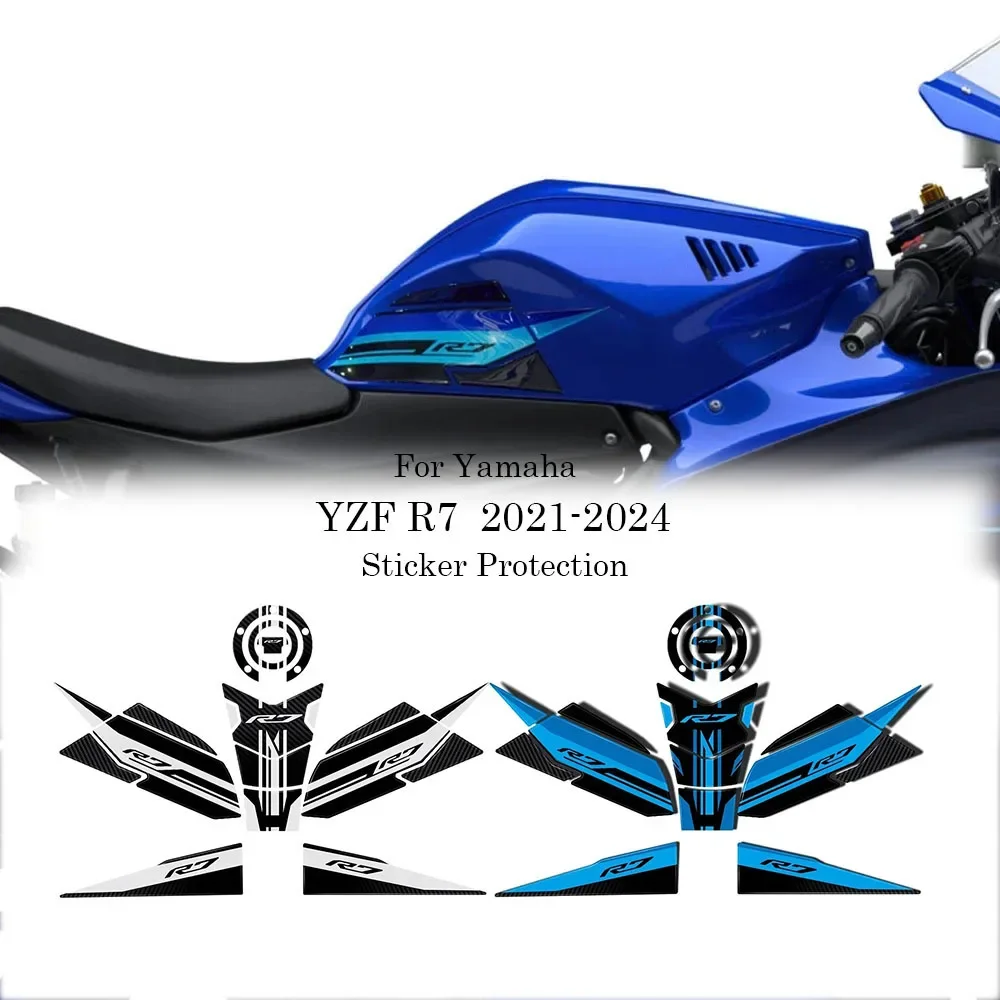 

For Yamaha YZF-R7 2021 2022 2023 2024 Motorcycle Fuel Tank Pad Sticker 3D Knee Grip Traction Protection Decals Waterproof