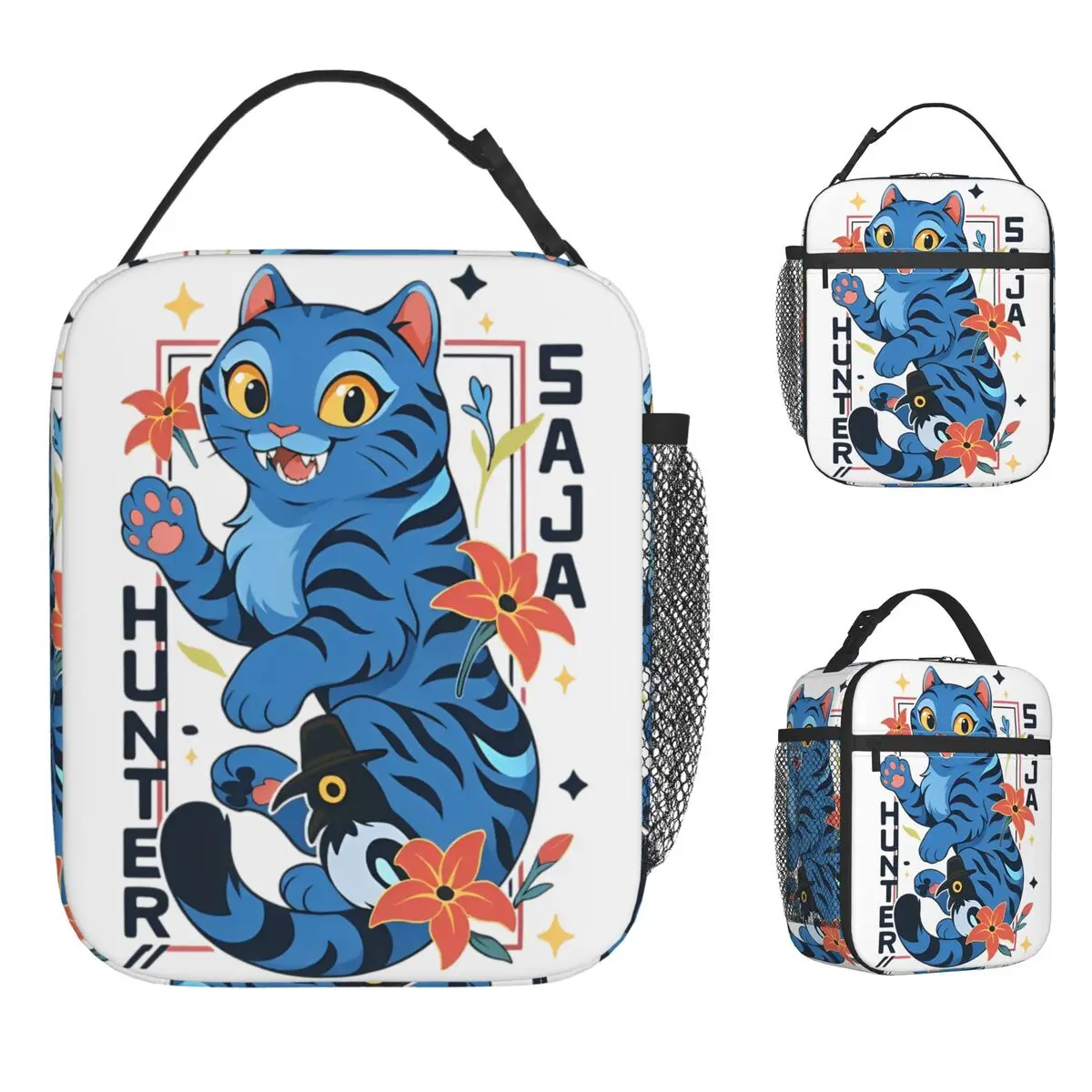 

Derpy The Tiger And Bird Lunch Bag pop Demon Hunter Lunch Box Men Outdoor Picnic Cooler Bag Casual Oxford Thermal Tote Handbags