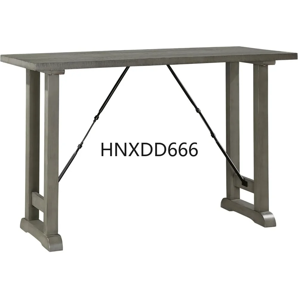 4PC Counter Height Dining Set for Cozy Gatherings, Light Gray Finish Table with Bench and Stools, Kitchen and Dining Rooms