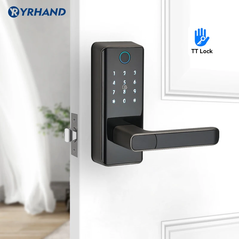 Household Fingerprint Waterproof Outdoor Gate Bluetooth TT Lock Wifi Passcode IC Card Keyless Enter Electronic Lock