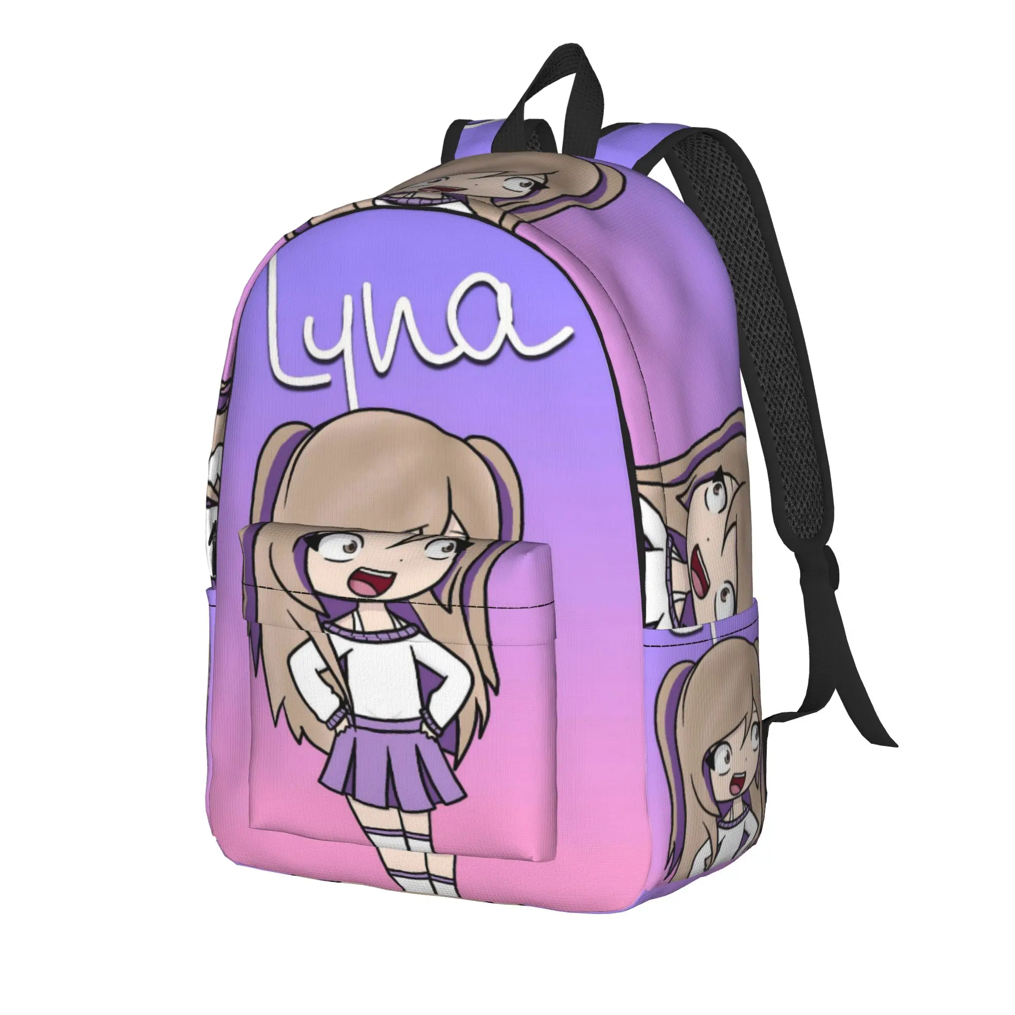 Dense Real Mix Collage Lyna Vallejos  Backpack for Men Women Casual Student Work Daypack  College Shoulder Bag Outdoor