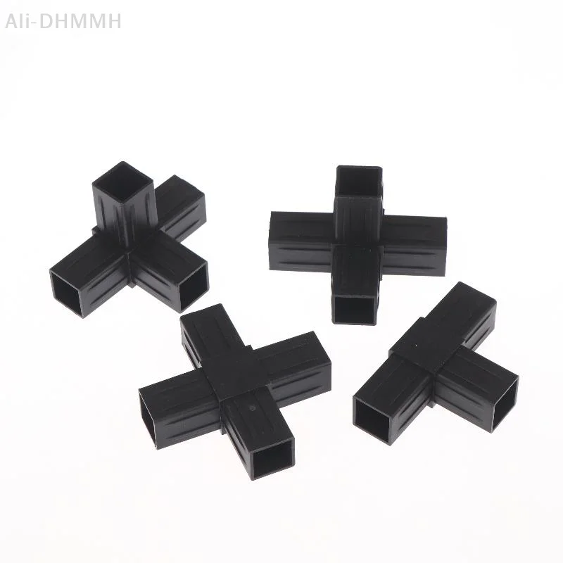 ZLinKJ 2/6/8/10/20Pcs Hexagonal 6 Through Plastic Fittings ABS Plastic Angle 22mm Cross Square Pipe Fittings Pipe Angle Code