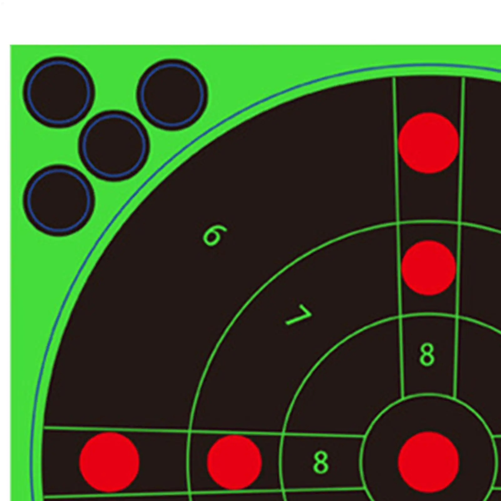 Splatter Target 8 Inches Bright Fluorescent Adhesive Game 10-piece Trainer Target Stickers For Training Practice Backyard Kids