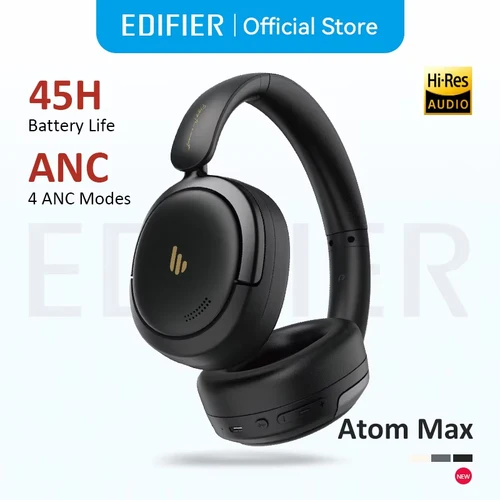 Edifier Atom Max Auriculares inalámbricos Cancelación activa de ruido Auriculares Bluetooth V5.4 Auriculares intrauditivos de audio de alta resolución
