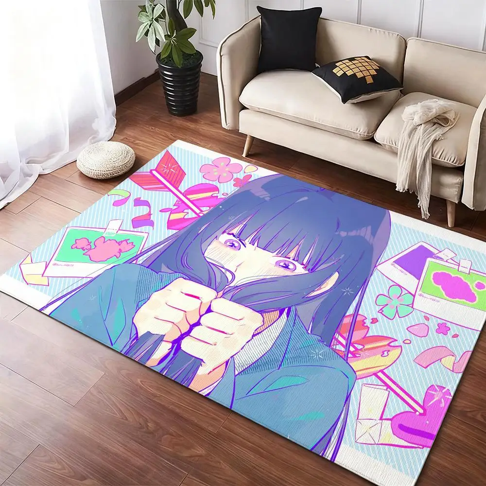 

cartoon K-Kimi Ni TodokeS Floor Mat Soft Thickened Non-Slip Door Mat for Living Room Home Decor Flannel Rugs