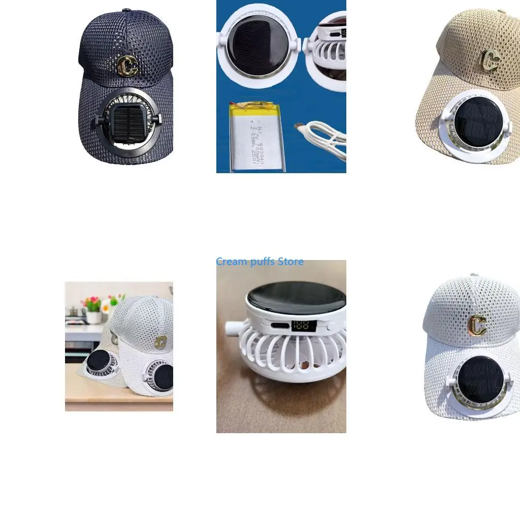 50LE Customizable Baseball Cap Including constructed In Fan And USB Rechargeable System