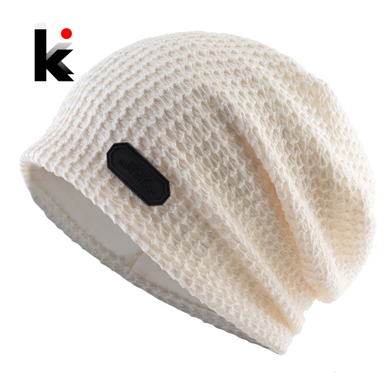 Knitted Thin Beanies Hat Women Spring Summer Breathable Skullie Beanie Men's Solid Color Casual Bonnet Caps Uniex Hip Hop Hat