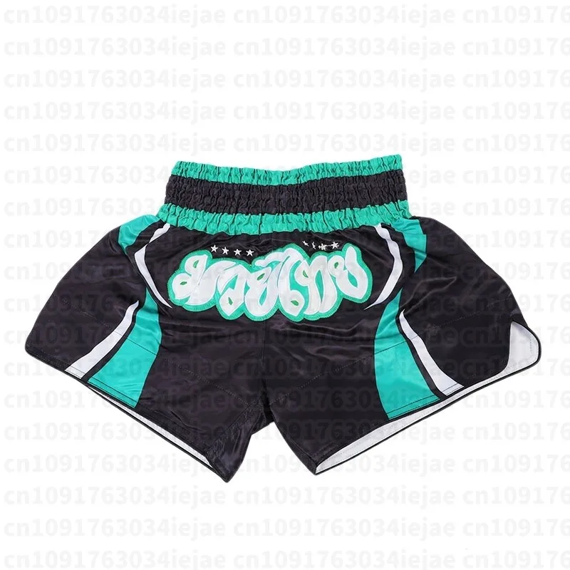 Muay Thai Shorts Men Women Kids Leopard Thai Boxing Shorts Premium Kickboxing Fight Training MMA Pants