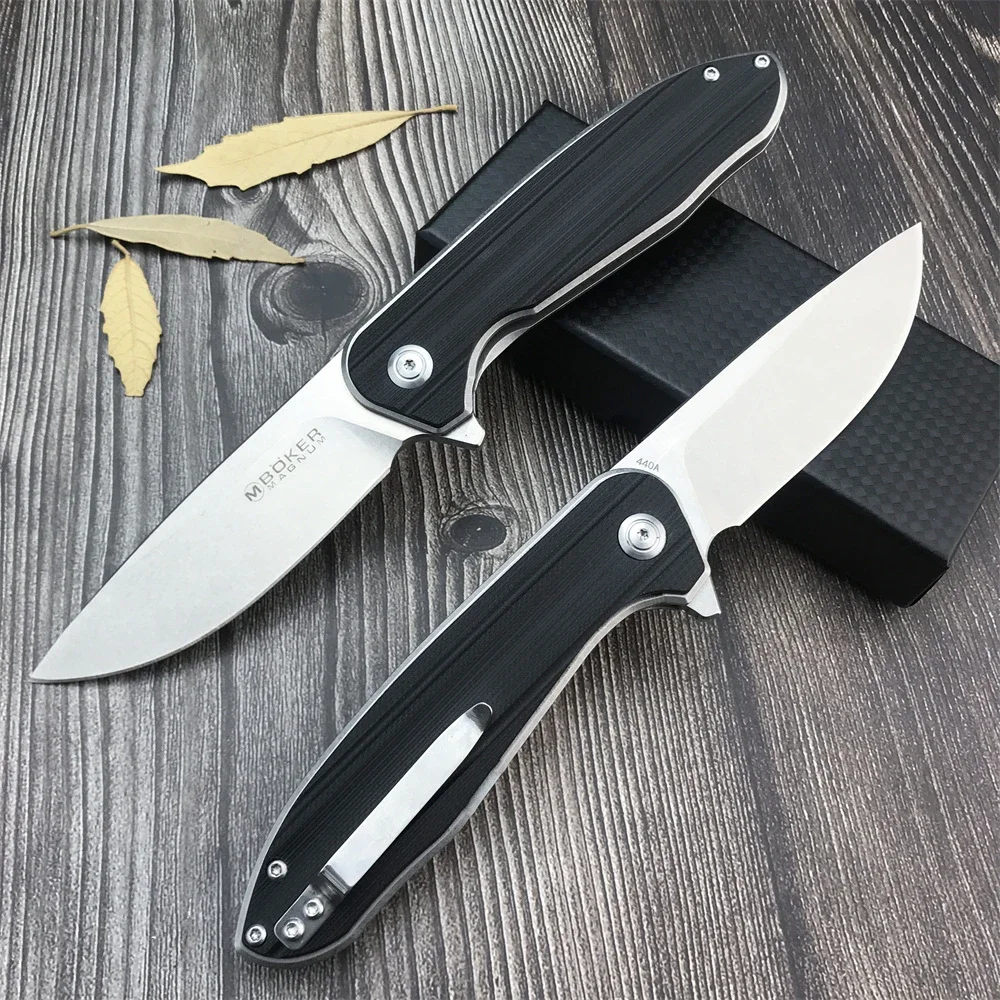 Boker Pocket Folding Knife D2 Blade G10 Handle Camping Hunting Tactical Knife Rescue Self Defense Survival Outdoor Tool