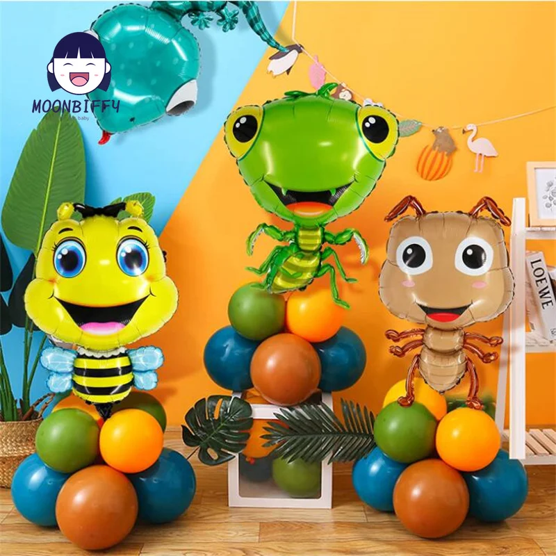 Cartoon Animal Aluminum Foil Balloon Ant Mantis Insect Helium Baby Shower Birthday Children's Day Party Decoration Toys Globos