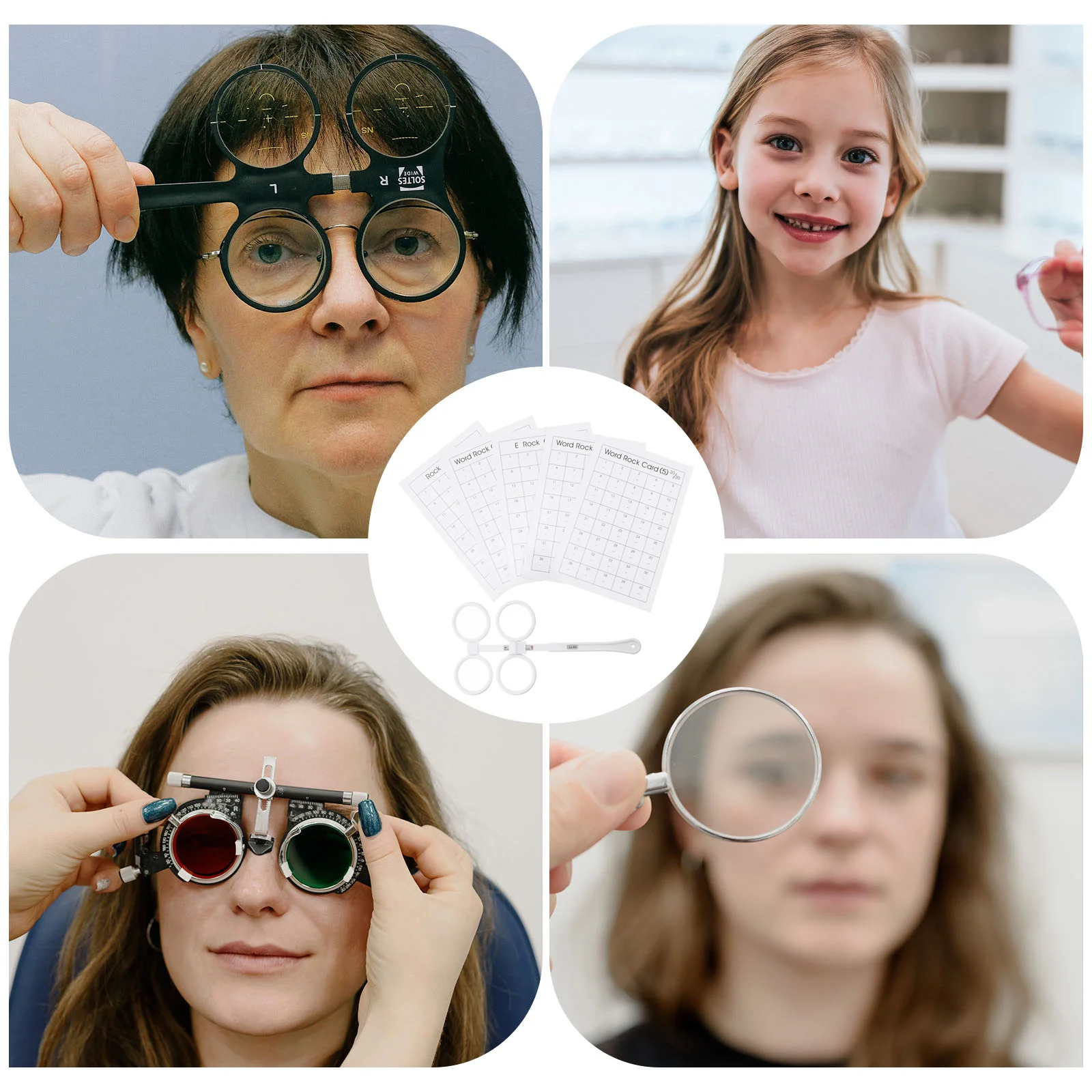 1Set Flipper Ottico 2.0 Diottrie Optometria di Plastica Flips Set Allenamento Occhio Ambliopia Prova Strumento Lente Oftalmica